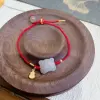 In the year of one's zodiac sign, the tiger will be full of vigor. Red rope woven bracelet, Hetian jade Auspicious Tiger lucky red rope bracelet gift, couple style Application Scenario